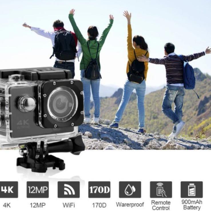 D0M ✡ ACTION CAMERA WIFI KOGAN 4K SPORT CAM KAMERA VLOG ORIGINAL MINI WATERPROOF OUTDOOR FULL HD TAH
