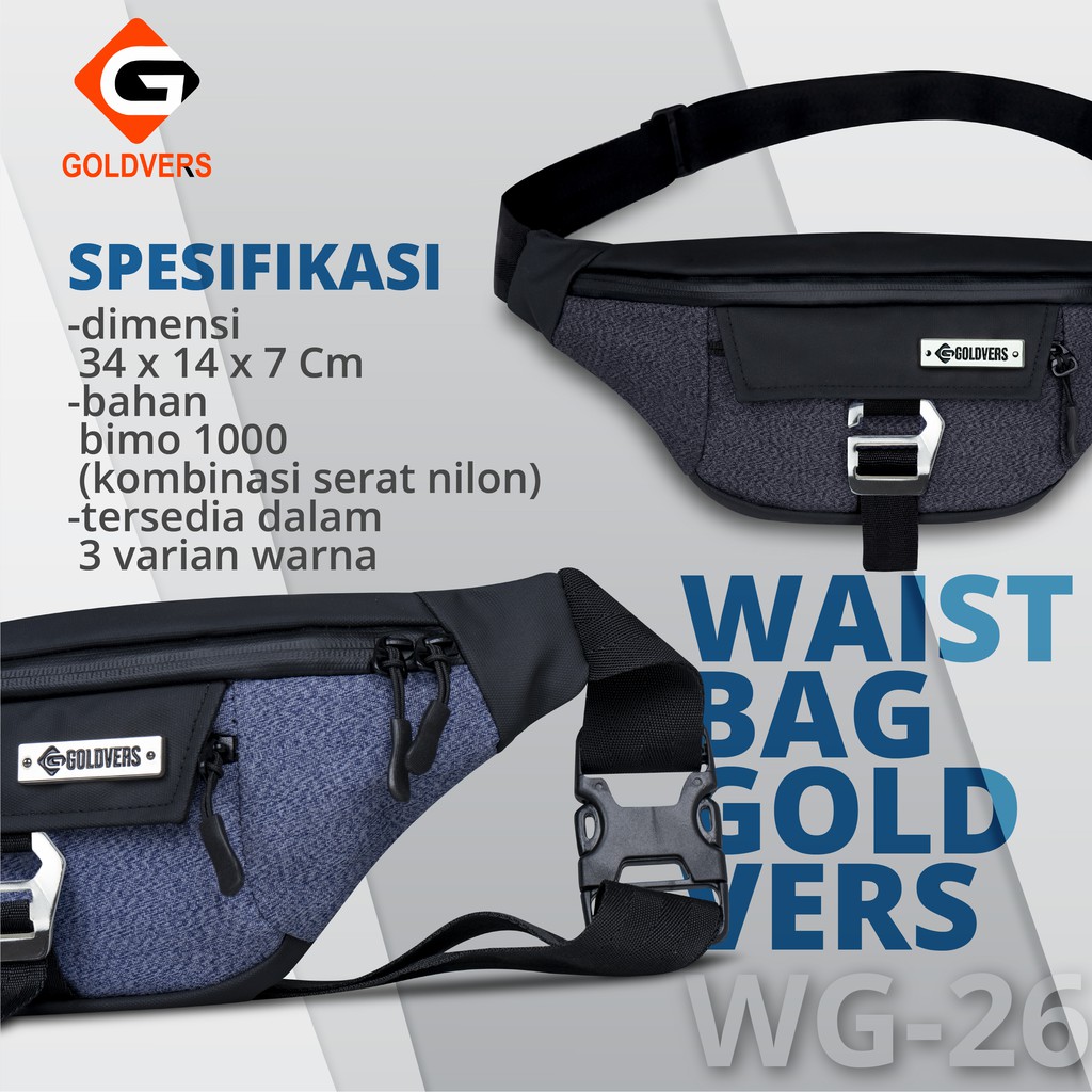 Tas selempang Pria Wanita Tas Water Resist  Waistbag Pria Tas Kreativo Original Distro Pria Wanita - KREATIVO