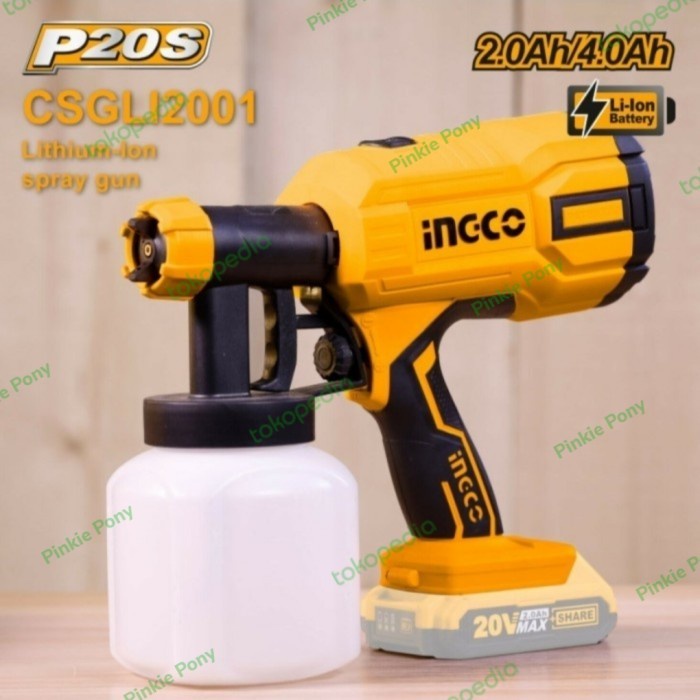 Ingco Spray Gun Listrik Cordless Semprotan Angin Cat CSGLI2001