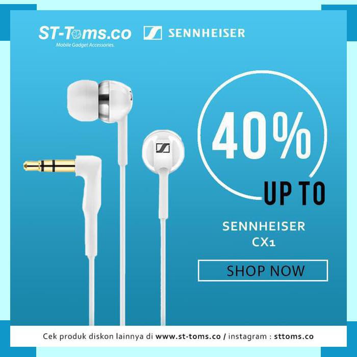 Sennheiser CX 1.00 In Ear Isolating Earphone White