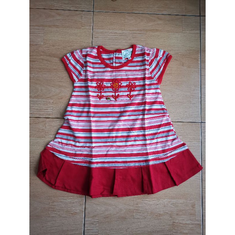 Terusan Dress anak 3-4 tahun bahan katun