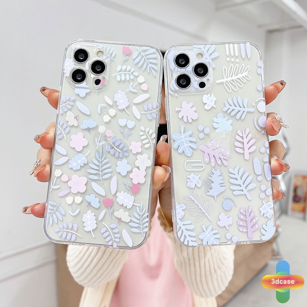 Casing Soft Case Compatible For IPhone XR 11 12 13 PRO MAX 6 7 6S 8 Plus X XS MAX 11 12 13 mini Se 2020 6SPlus 7Plus 6Plus 8Plus XSMAX A15 A16 A9 A5 A7 A5S Y12 Y20 Y15S A12 A03 Fashion Fresh Flower Silicone TPU Phone Case