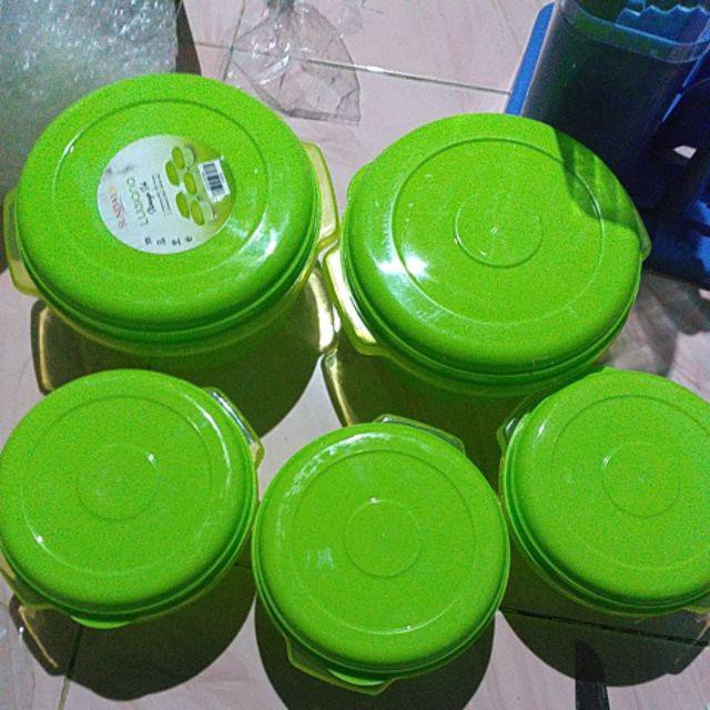 TOPLES SET 5 PCS TEMPAT SNACK LUSIANA X1455G2 SUNDAY STORAGE ORI DISKON MEMBER PROMO TERMURAH