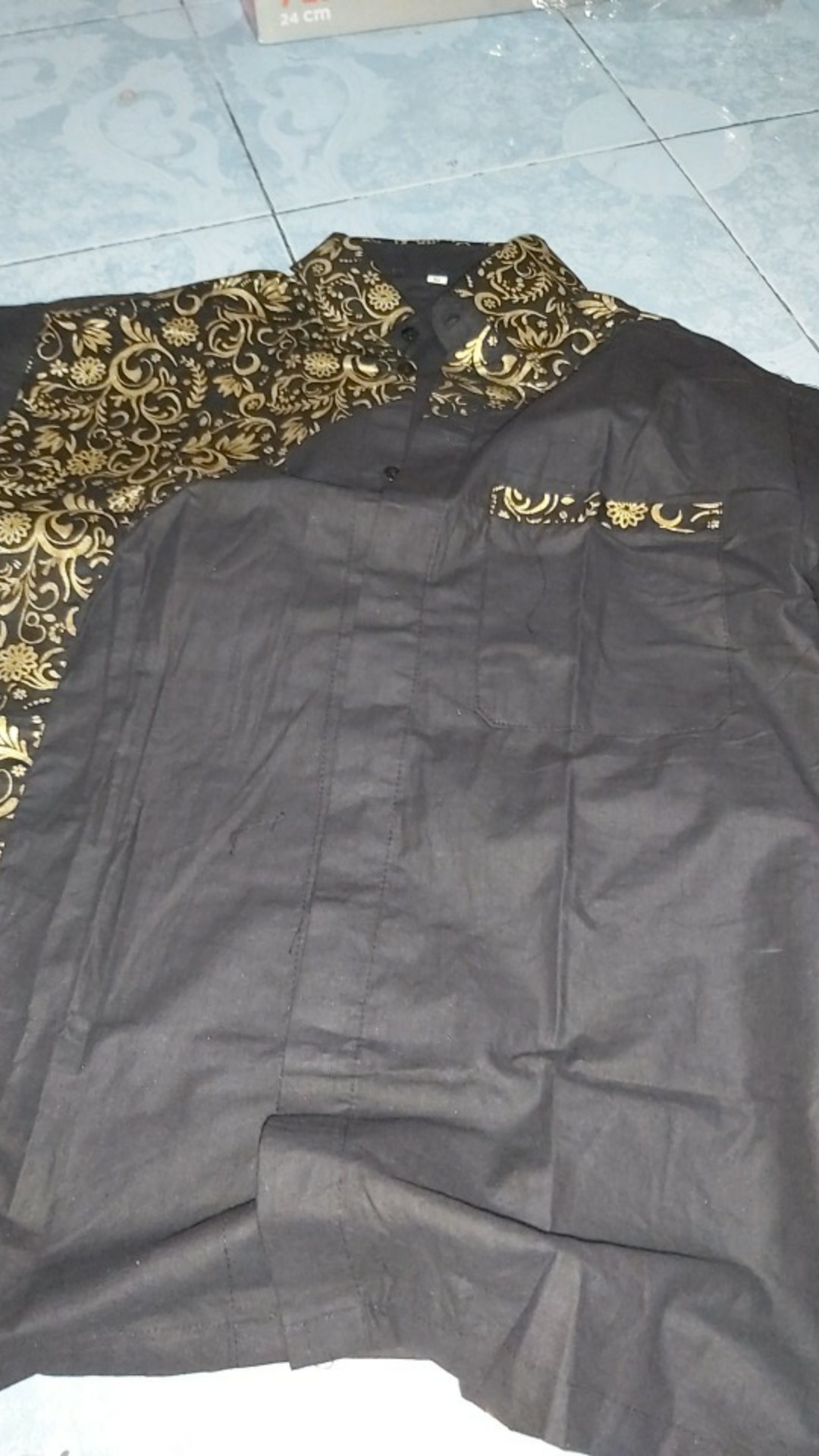 Kemeja Batik Koko Kombinasi Prada Terbaru