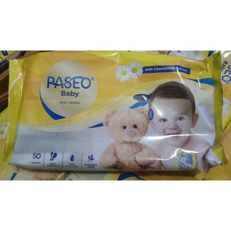 Tisu basah Paseo 50 sheet / tisu basah Paseo chamomile extract 50 sheet