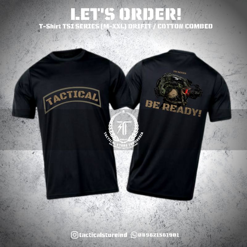 T-Shirt Premium TSI Series | Kaos Tactical NVG Sniper Polisi Brimob Sabhara Spartan |