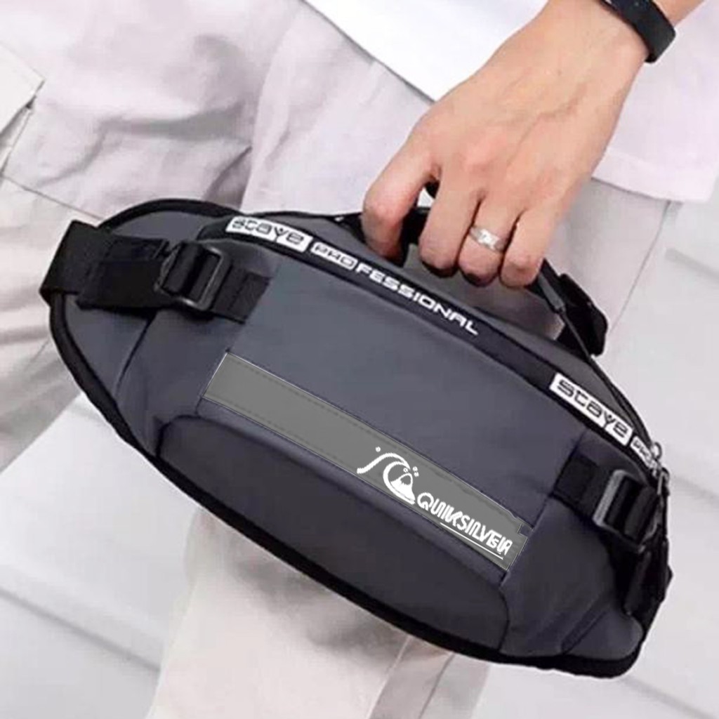 HOT PROMO TRM Waistbag Pria Surfing Quick silver Multifungsi 3 pocket Y23K