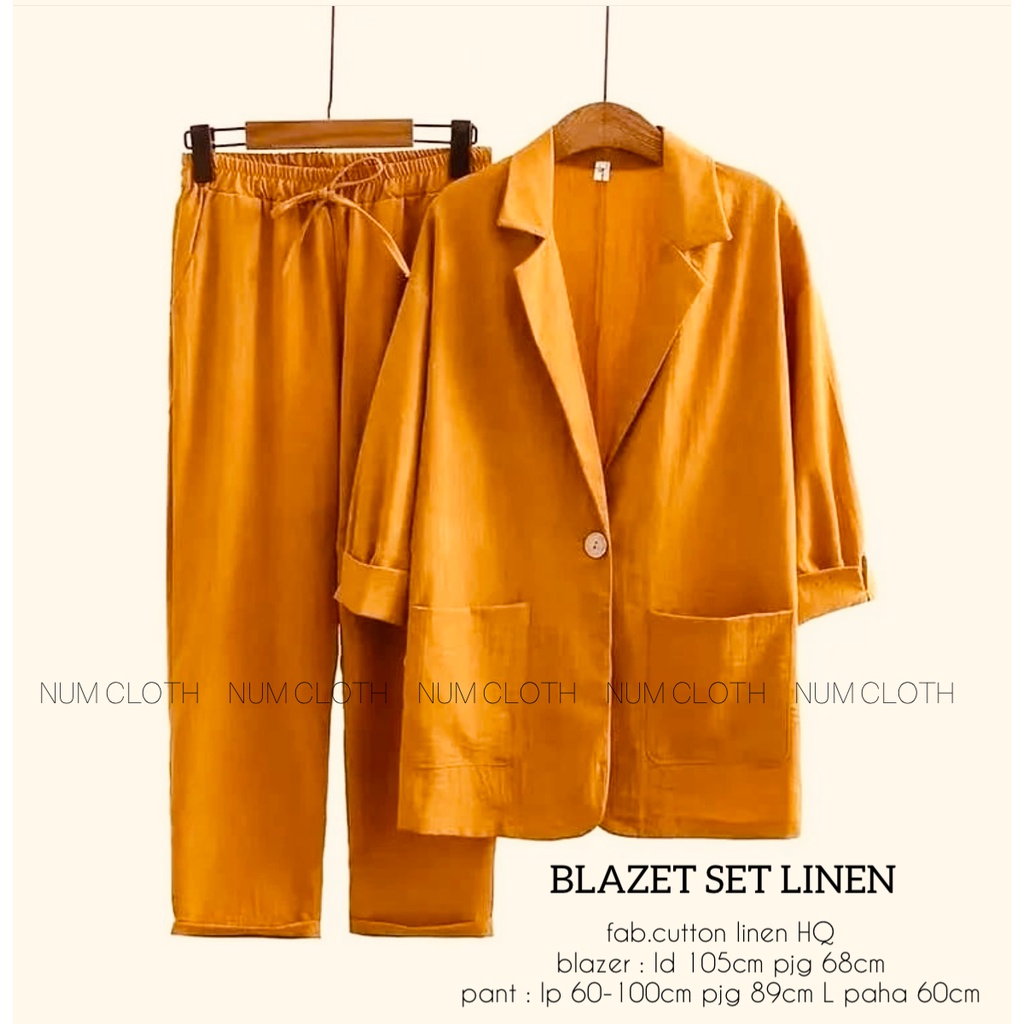 Blazer set linen