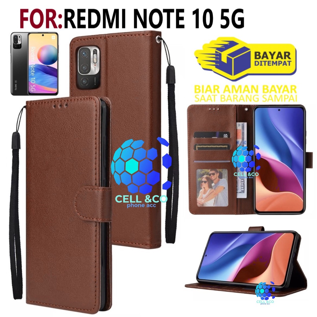 XIAOMI REDMI NOTE 10 5G FLIP COVER CASE FLIP LEATHER WALLET PREMIUM FLIP CASE BUKA TUTUP KESING HP CASING FLIP CASE WALLET REDMI NOTE 10 5G