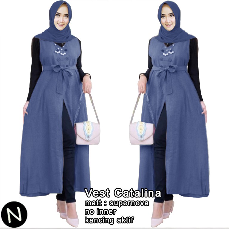 Vest Catalina - Logo Smile (LS) - Ukuran XL-XXL - Matt Katun Supernova