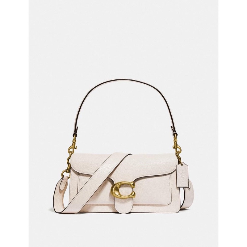 Coach Tabby Shoulder Bag 26 Full White with Beadchain