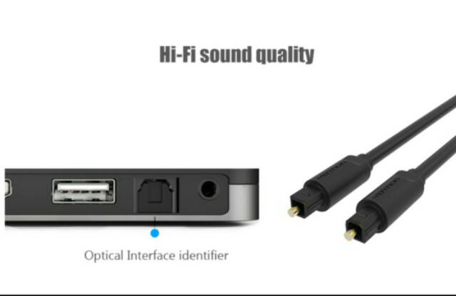 [COD] KABEL TOSLINK AUDIO DIGITAL VENTION BAE OPTIK DIGITAL AUDIO OPTICAL SPDIF KE SPEAKER AKTIF