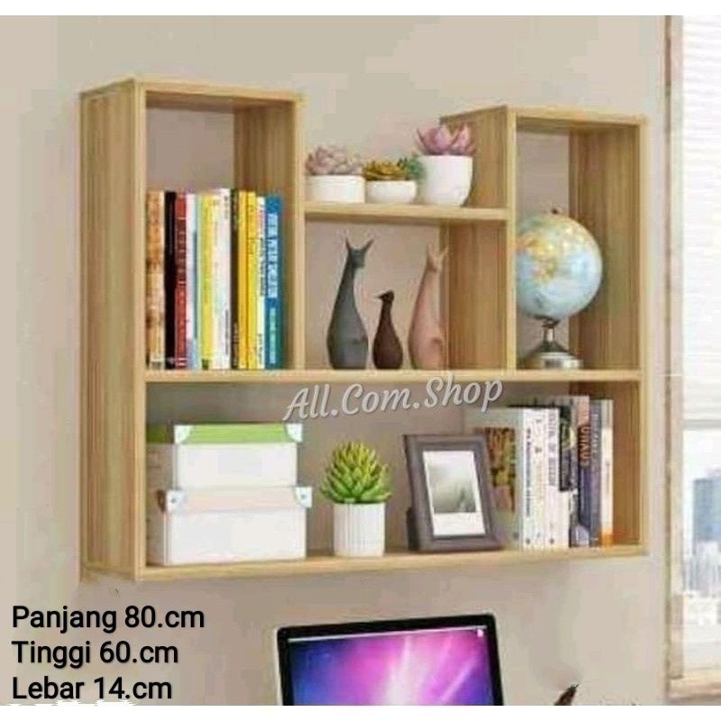 Rak Dinding Buku / Rak Tempel Minimalist melayang / Rak Buku Tempat Tulis Serbaguna