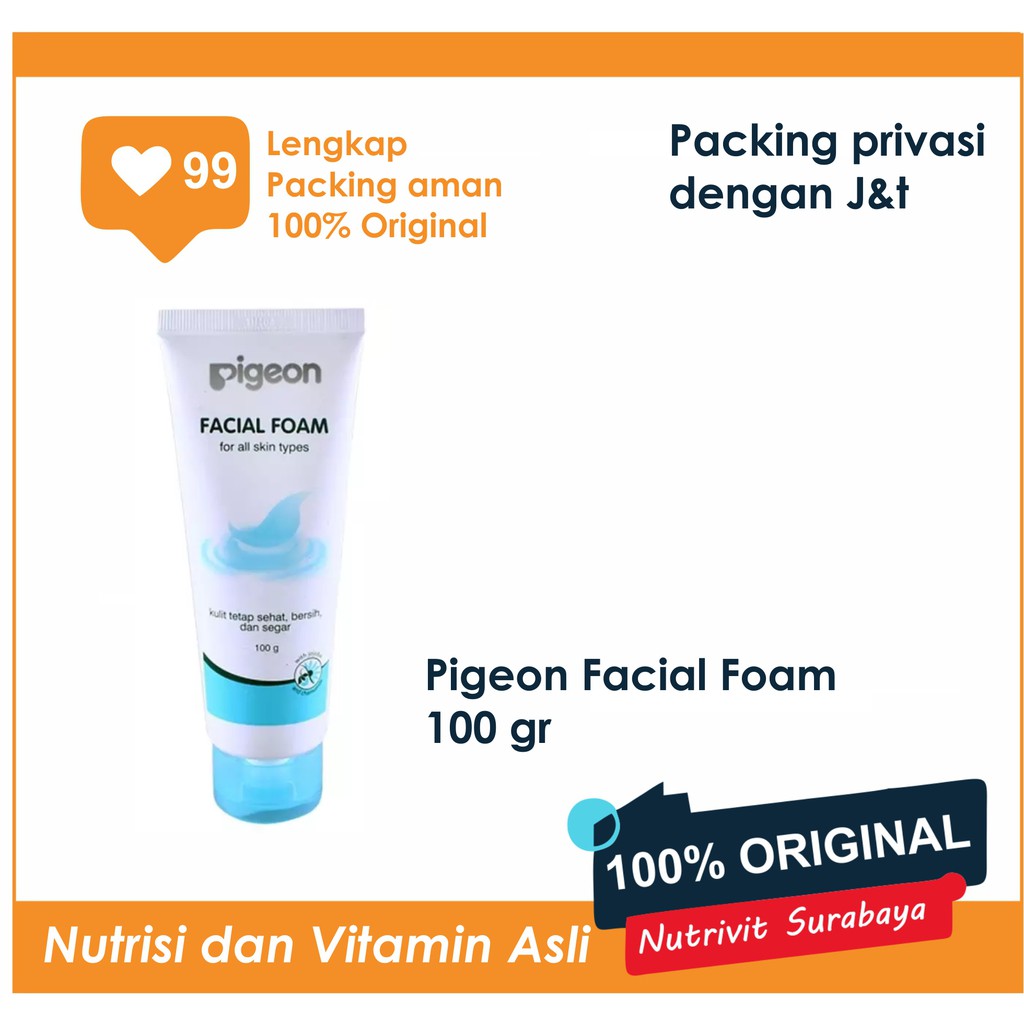 Pigeon Facial Foam / Sabun Muka / Pembersih Wajah 100 GR