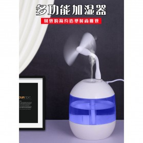 Taffware Air Humidifier Aromatherapy + Lampu LED + Kipas USB Portable - HUMI H013 - White