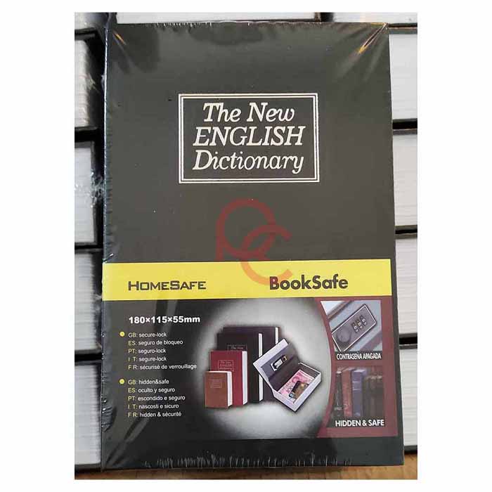 Kotak Buku Kamus Dictionary Safety Box Hidden Storage - DHZ002 / Security Dictionary Cash Jewelry Password Lock Book Storage / Brankas Keamanan Bentuk Buku Kamus Dengan Password / Tempat Penyimpanan Uang Perhiasan Barang Berharga - Black