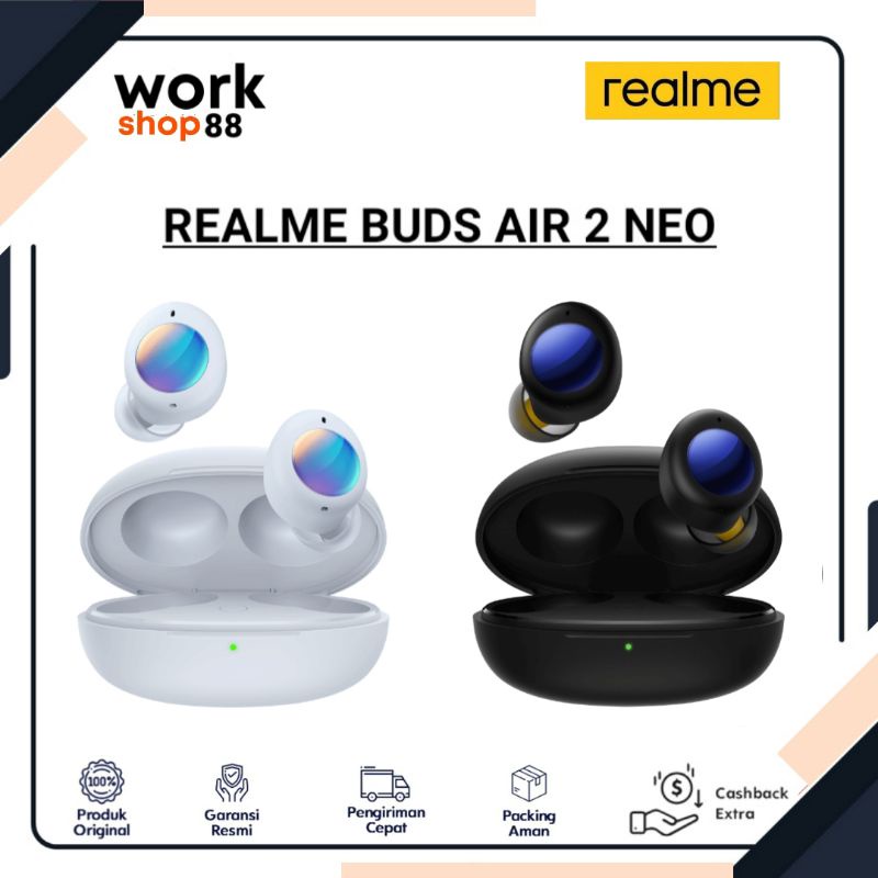 Baru Realme Buds Air 2 Neo - New Original Garansi Resmi - ANC (Active Noice Cancellation) - TWS Earb