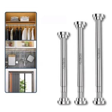 ALOBON Tiang Gantungan Baju Handuk Tanpa Paku/ Gantung Dinding/ Tembok