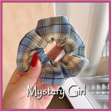 Mysterygirl - Jepit Ikat Rambut Jepitan Hair Ties Jedair Ponytail Model Bunga Daisy Bahan Satin Karet Elastis Gaya Korea Untuk Wanita/scrunchie