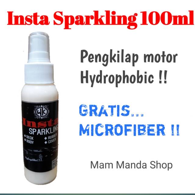 Insta Sparkling pengkilap motor 100ml  Bonus microfiber david palmer