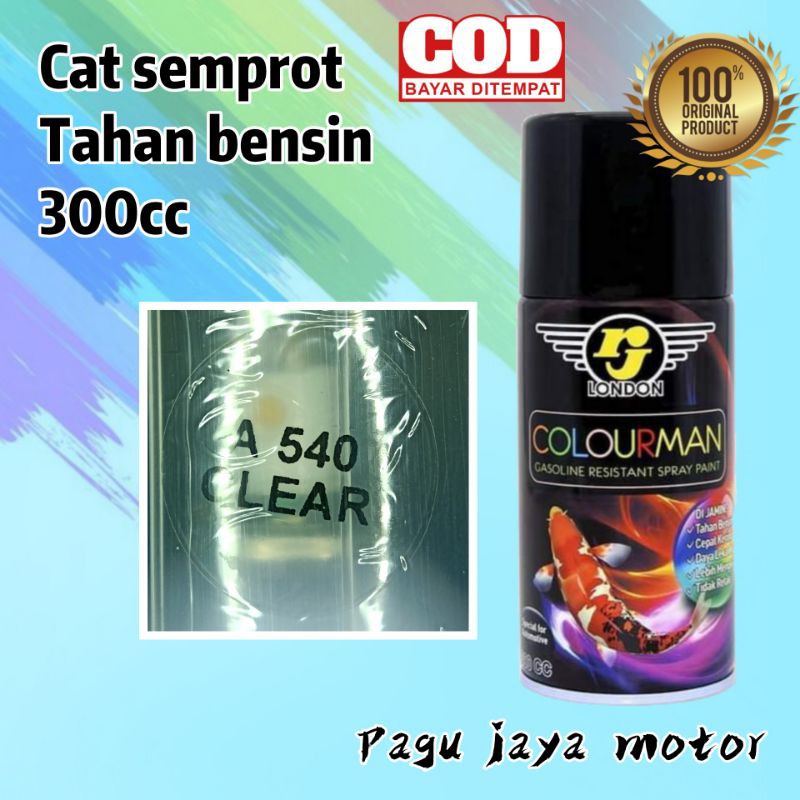 CLEAR tahan bensin 300cc pilok pilox COLOURMAN rj london