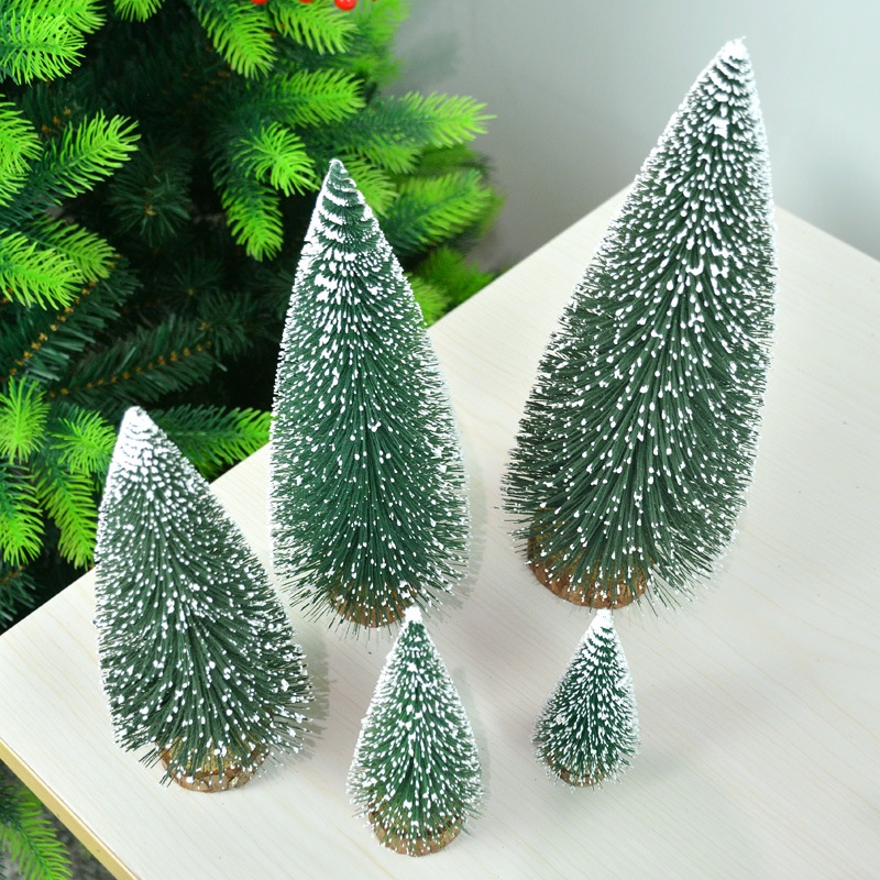 [NEW] Pohon Natal Christmas Tree Pajangan Meja Pohon Cemara Pinus Dekorasi Hiasan Pohon Natal Daun Jarum Salju Pohon Kecil Meja