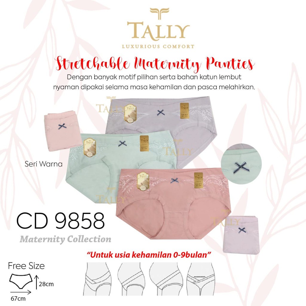 CD TALLY HAMIL 9866 &amp; 9892 &amp; 9859 &amp; 9858  Celana Dalam Hipster polos - Celana dalam hamil dibawah perut