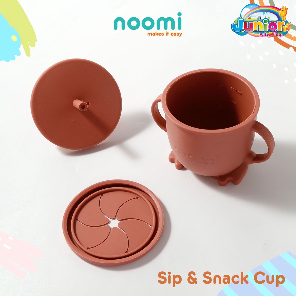 Noomi Silicone Sip And Snack Cup - Botol Minum Silicone Anak