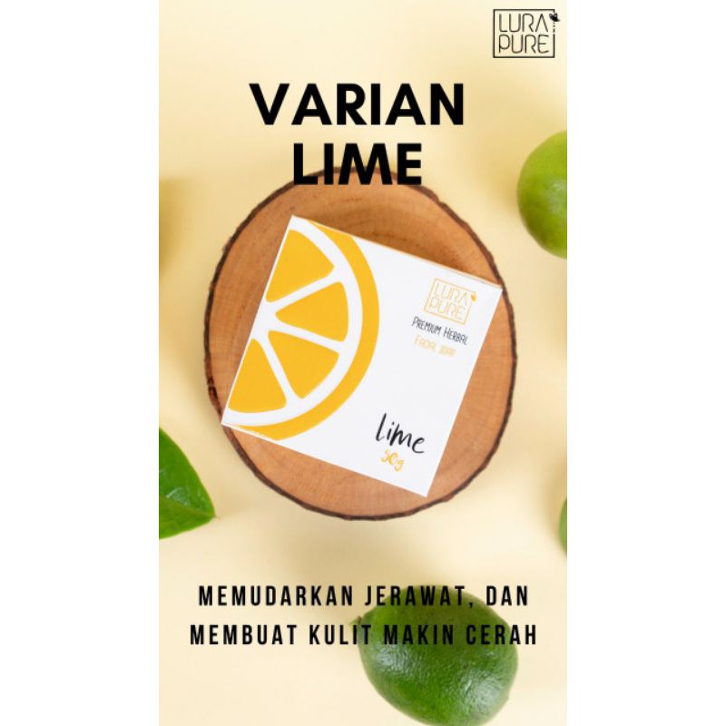 Sabun Wajah Skincare Lurapure Varian Lime Untuk Pria Wanita Cewek Cowok, Sudah BPOM
