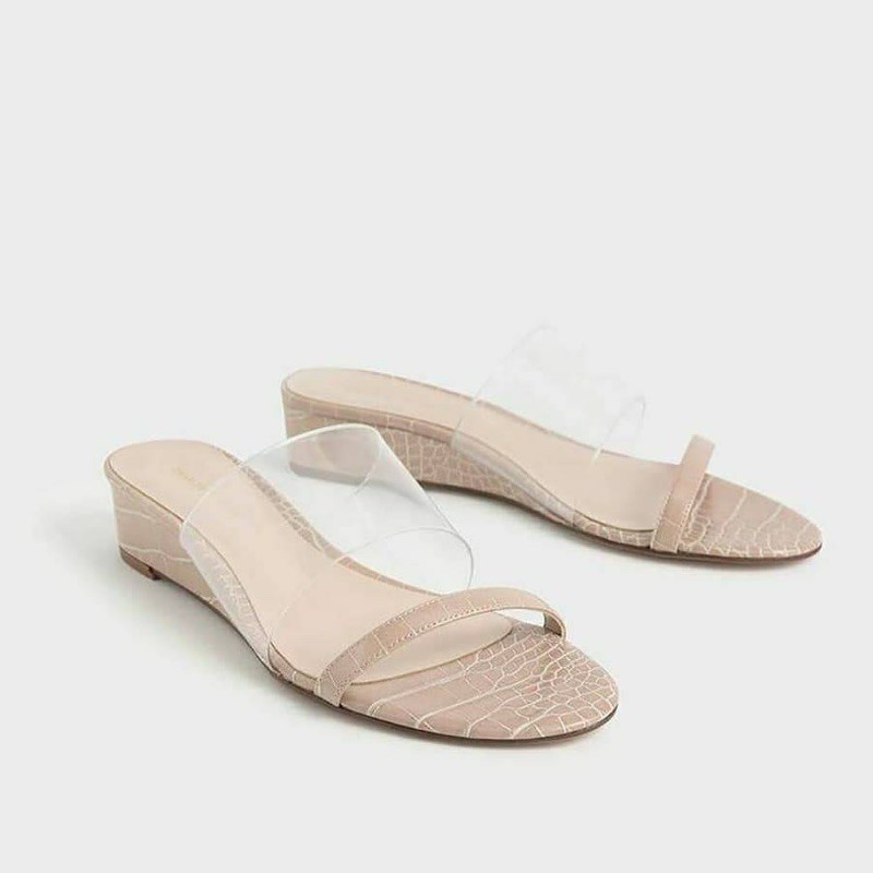 [7.7 Boombastis Sale⚡] - SEPATU SHOES WANITA CKS108 WEDGES CROCO  PREMIUM IMPORT