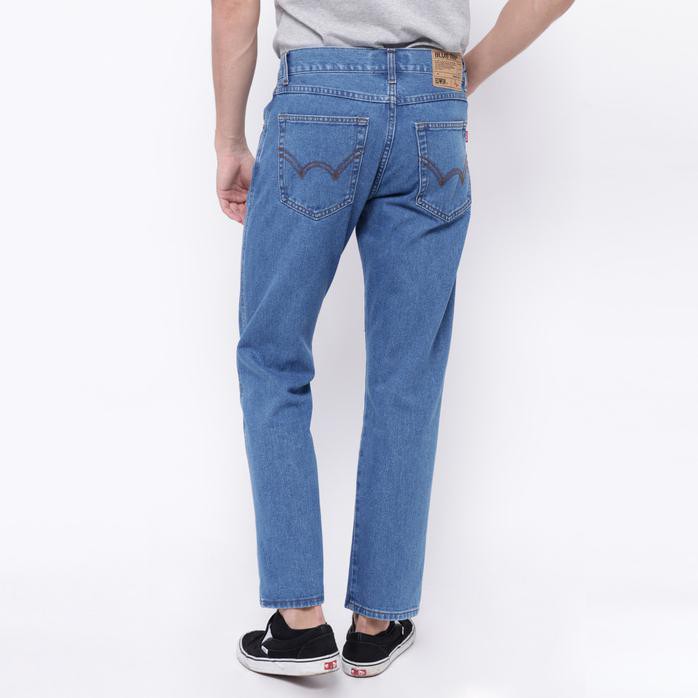 Edwin Celana Jeans Reguler Fit Pria Panjang Medium Blue Vegas 02 - Biru Muda, 29 Best Quality