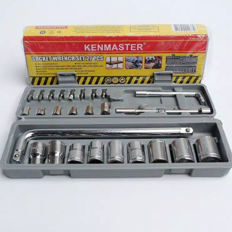 KENMASTER Kunci Shock ORIGINAL Shocket Shock Wrench Set 27pcs KENMASTER Toolkit ORIGINAL