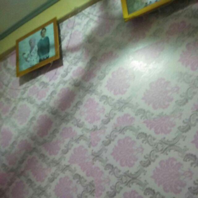 Ys024p Walpaper Dinding Vintage Pink 500 Wall Stiker Wallpaper Dinding Vintage Pink