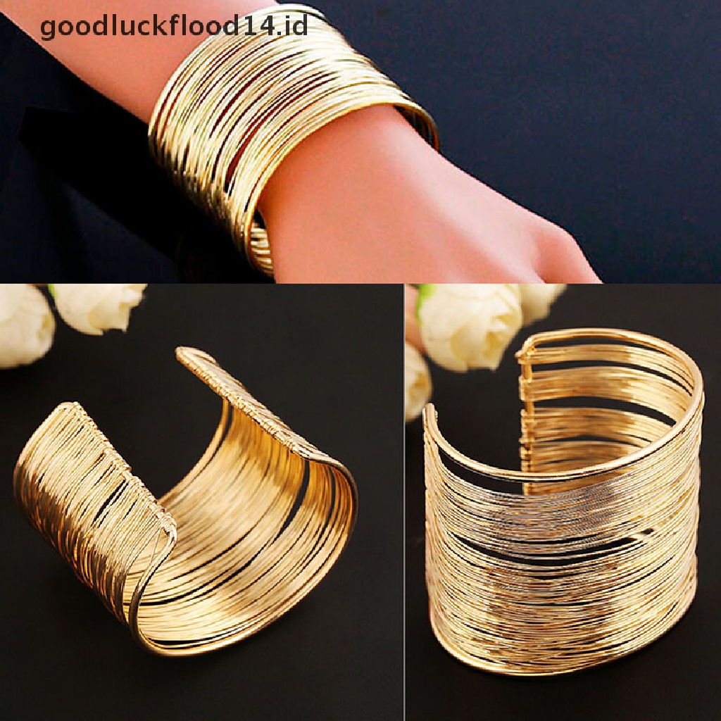 [OOID] Women Fashion Statement Bracelet Bangles Dress Luxury Vintage Multilevel Bangle ID