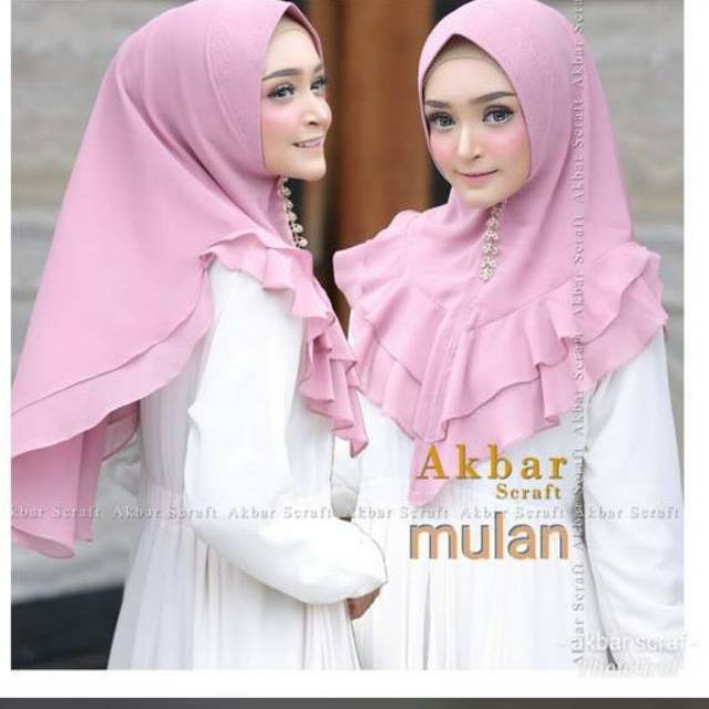 Hijab khimar mulan by akbar ori termurah