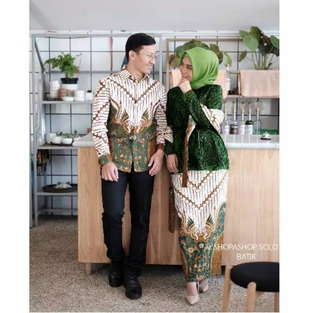 COD - KEBAYA COUPLE HIJAU BOTOL