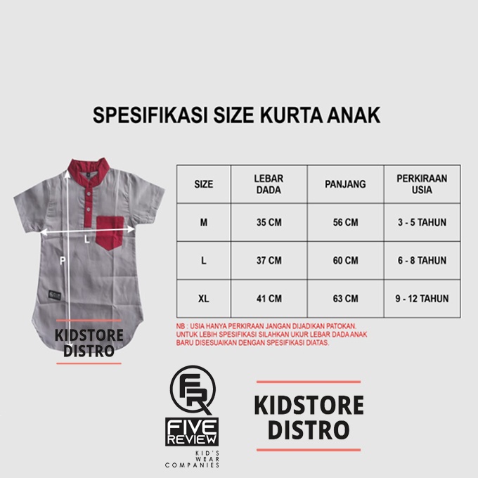 Baju Kurta Anak Cotton Oxford Distro Five Review / Baju Koko Anak / Kemeja Anak