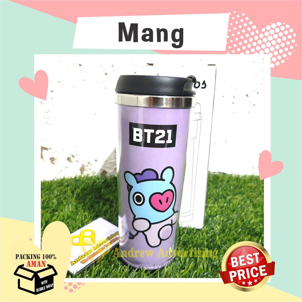 Stainless Botol Tumbler BTS / BT21 Character