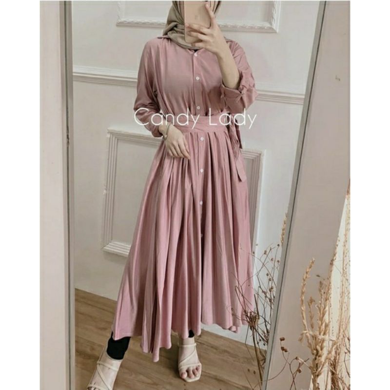 TUNIK SOLANA FULL KANCING DAILY BUSUI WANITA TUNIK