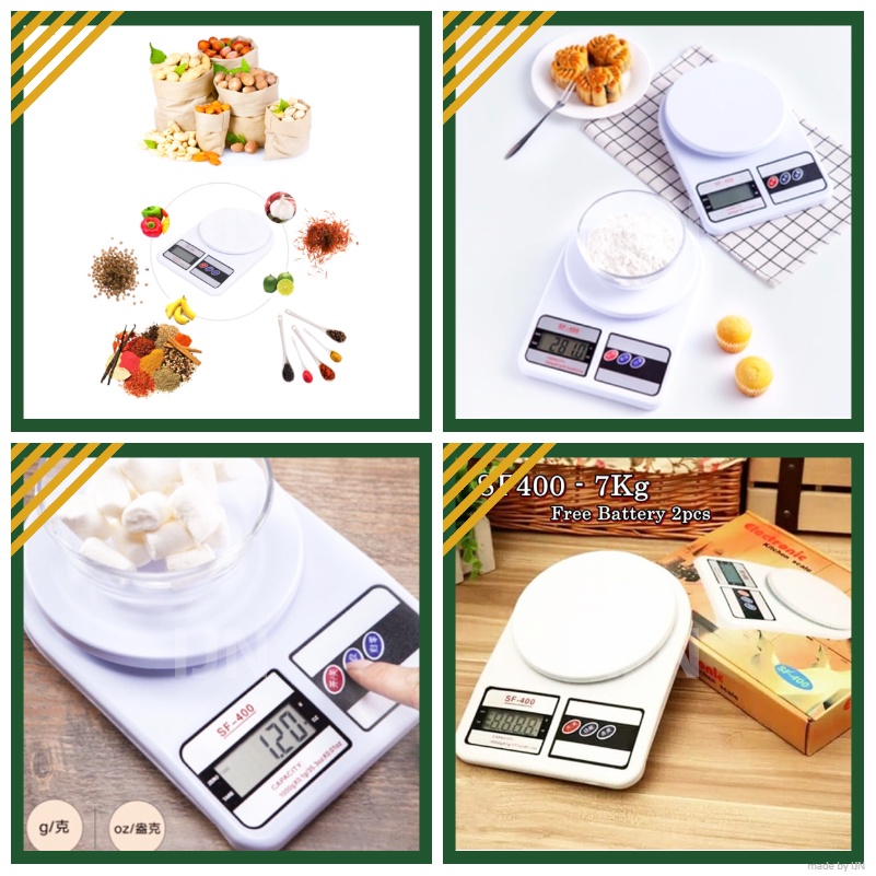 Timbangan Dapur Digital - Timbangan Kue Digital SF-400 7kg Free Battery COD IJN