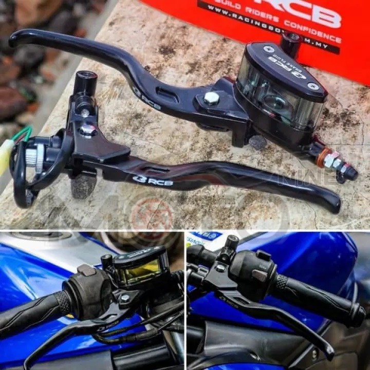 Master rem Oval RCB Handle Kiri Kopling Rem E2 Universal Semua Motor Matic Bebek Moge Vario Ninja R RR Beat Mio Fino Satria Fu Sonic Scoopy Aerox Lexy CBR150R R15 R25 Tiger Mega Pro Xaber Vixion Genio Spacy Jupiter Mx King Supra Fit X-rider KLX