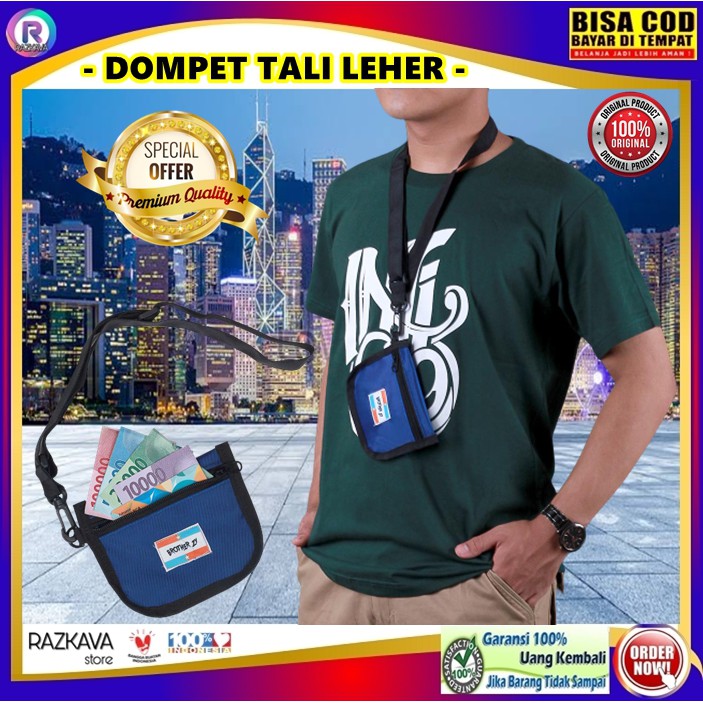 Sako Walet Wallet Hanging Dompet Kartu Id Card Stnk Ktp Sim Atm Koin Sakoo Gantung Kalung Tali Leher