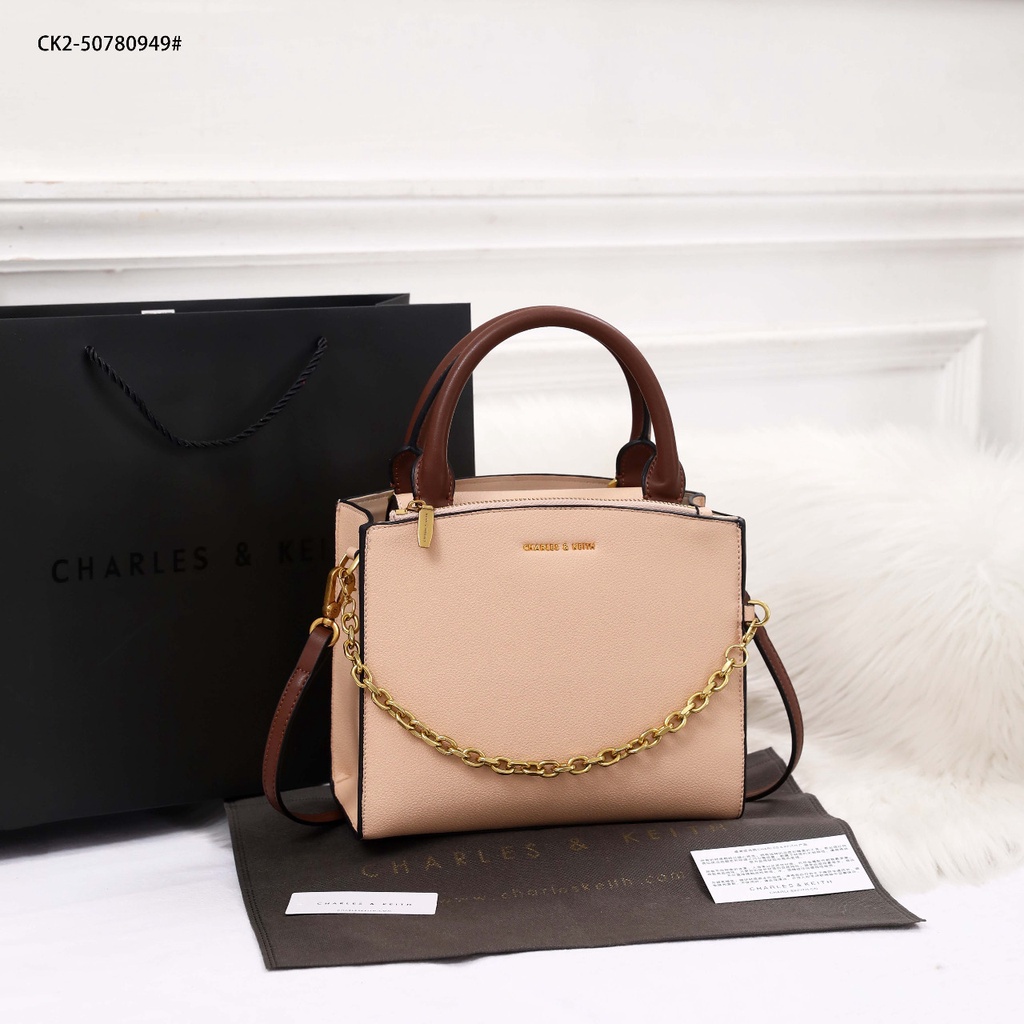 New Arrivall  New Item   Charles and Keith Chain Link Classic Handbag #CK2-50780949