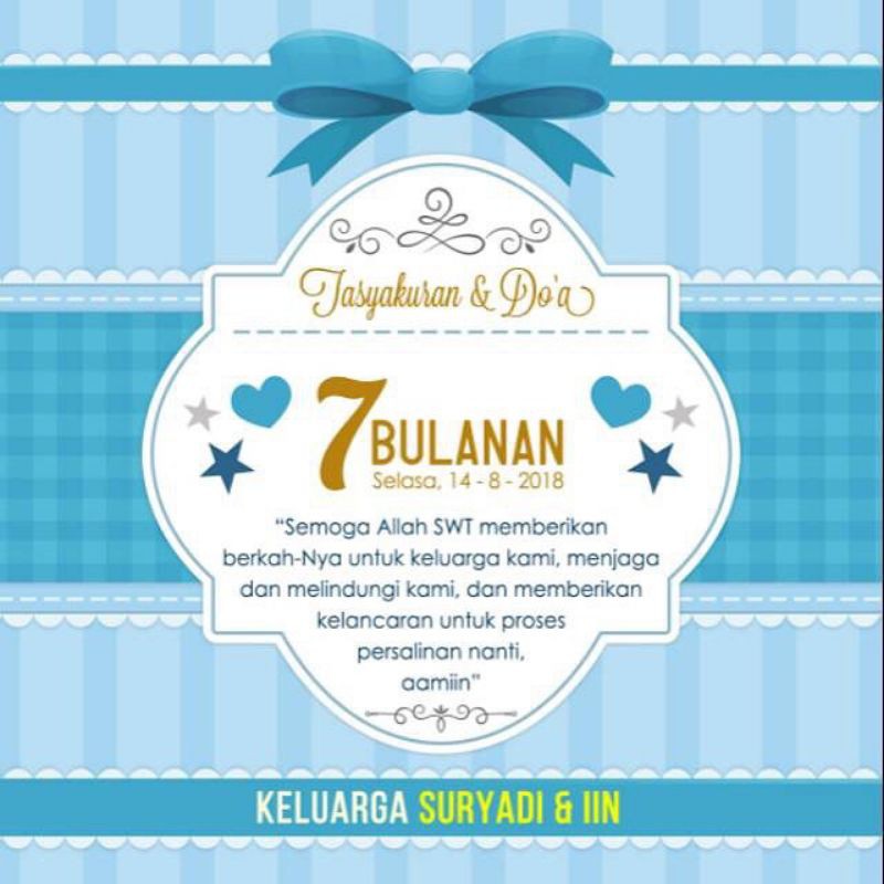 Kartu Ucapan 7bulanan atau 4bulanan