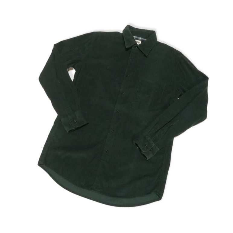 Kemeja UNIQLO Corduroy hijau second