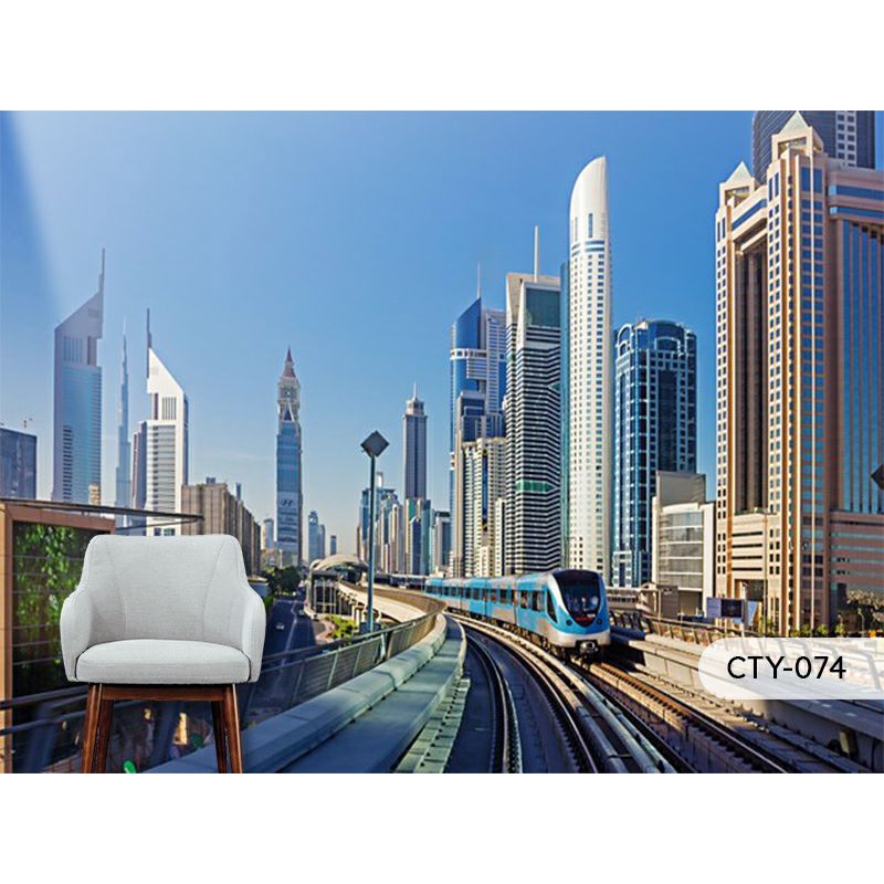 Wallpaper Pemandangan Kota / Wallpaper Dinding Motif Gedung / Wallpaper Kota Besar 3D