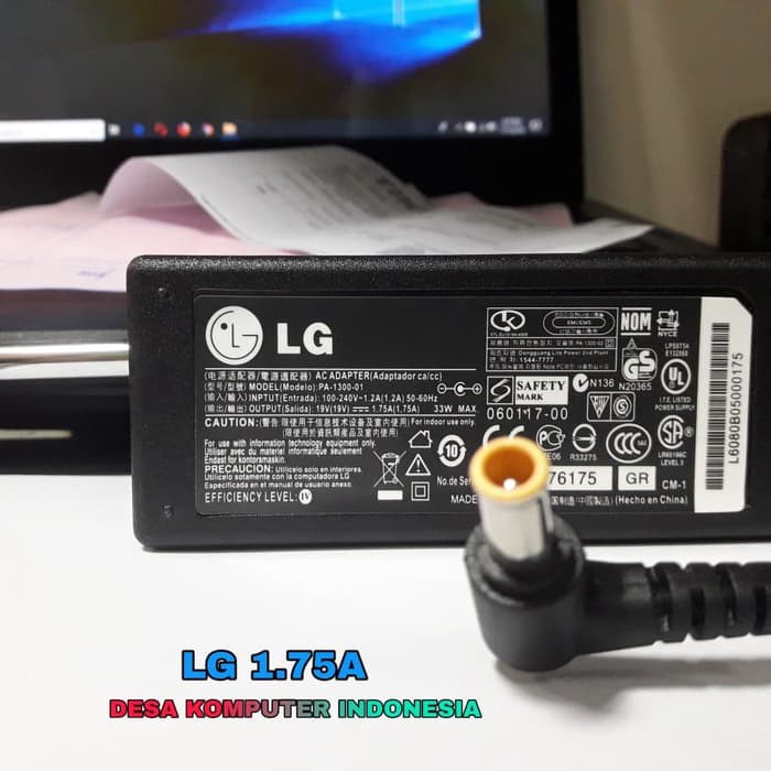 ADAPTOR TV LG 19V ORIGINAL - CHARGER MONITOR LCD LED TV LG 19V - 1.7A/LG LED TV