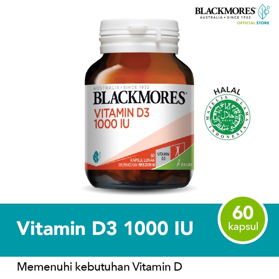 Blackmores Vitamin D3 1000 IU (60 kapsul)