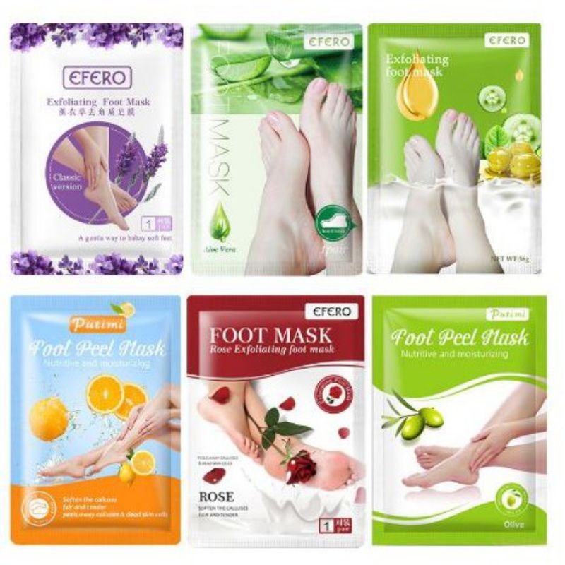 Masker kaki efero pengelupas kulit mati pada kaki
