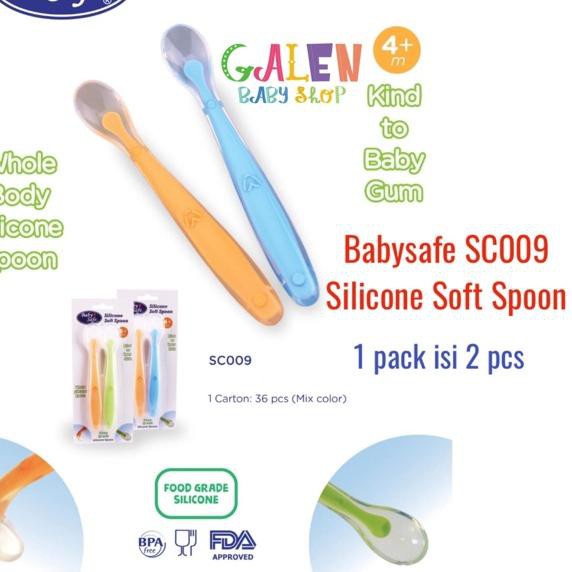 HOT Babysafe SC009 Baby Safe Silicone Soft Spoon Sendok Bayi Silikon CD7